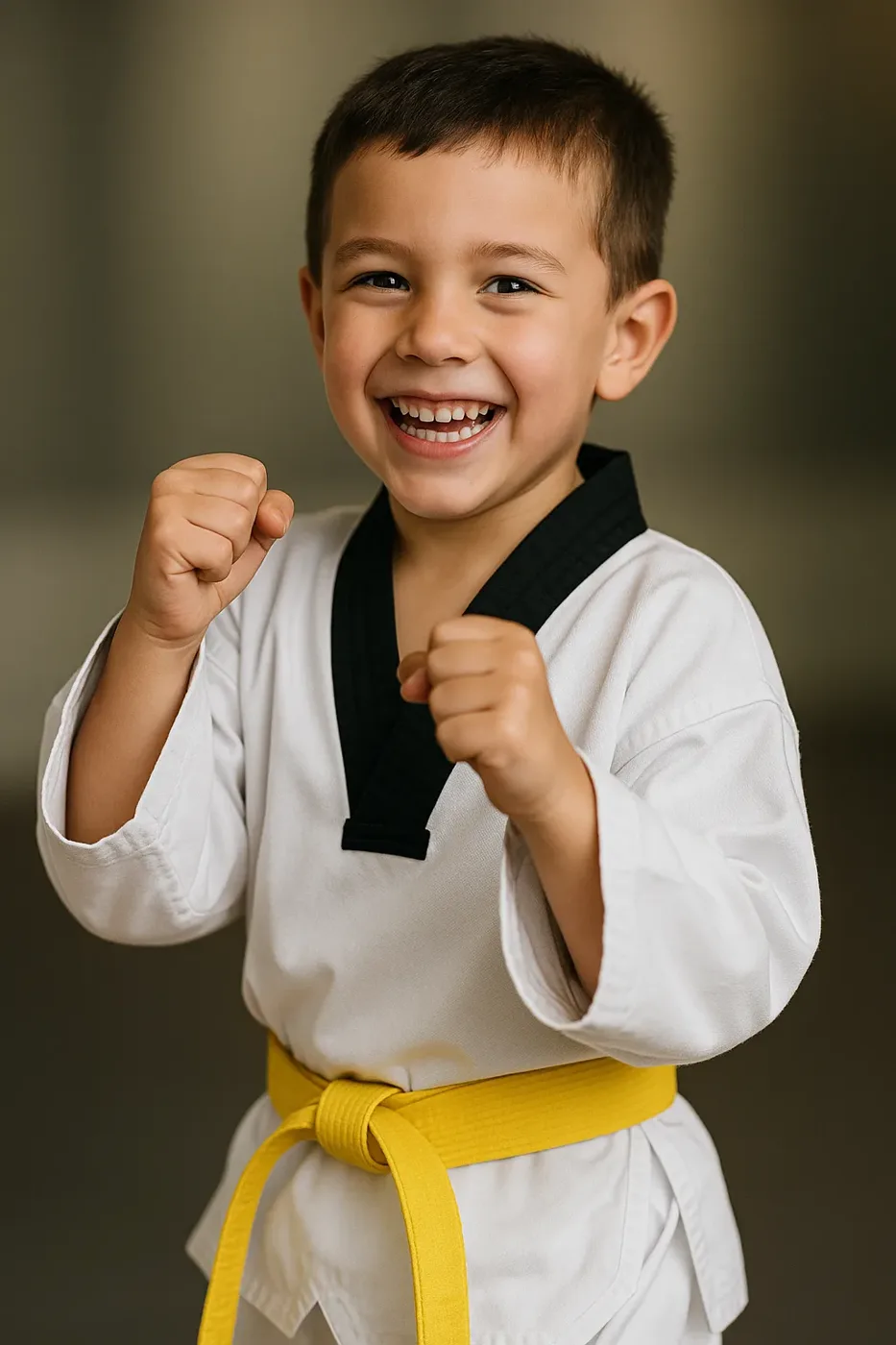Little Dragons students practicing drills during class at Oh's Martial Arts in Seminole